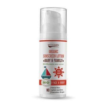 Lotiune protectie solara SPF 50 eco-bio 50ml - Wooden Spoon