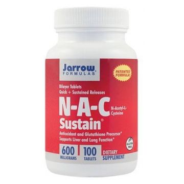 N-A-C Sustain 600mg 100tb - Jarrow Formulas - Secom