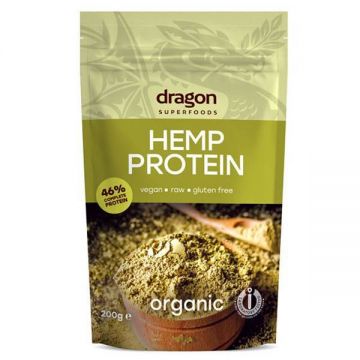 Pudra proteica din canepa raw eco-bio 200g - Dragon Superfoods