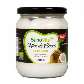 Ulei de cocos extravirgin 500ml - eco-bio - SANOVITA
