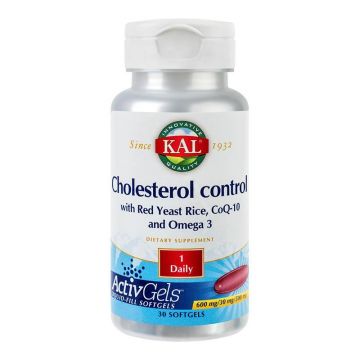 Cholesterol control with Red Yeast Rice, CoQ10 and Omega 3 - 30 cps - SECOM