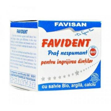 Favident nespumant -praf de dinti- eco-bio 50ml - FAVISAN