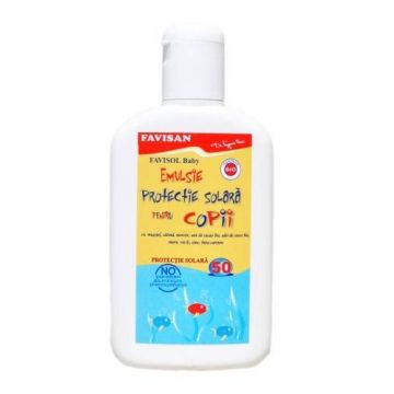 FAVISOL BABY, EMULSIE PROTECTIE SOLARA COPII, SPF 50, 150ml, Favisan