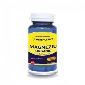 Magneziu Organic cu Vit. B Complex 60cps - Herbagetica