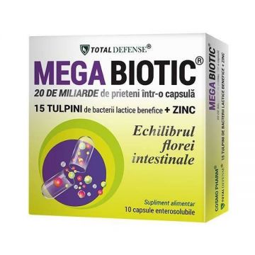 MEGA BIOTIC 20 DE MILIARDE+ZINC 10cps, Cosmo Pharm