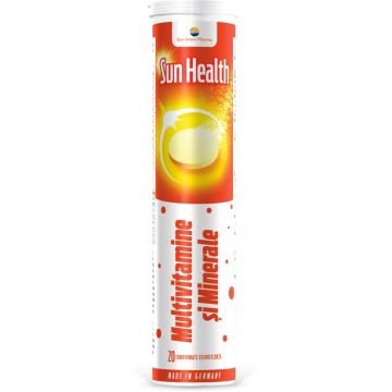 SUN HEALTH MULTIVITAMINE si MINERALE 20cp efervescente - SUN WAVE PHARMA