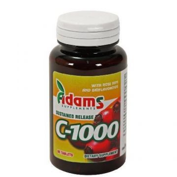 Vitamina C-1000 cu macese 60tb - ADAMS