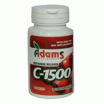 Vitamina C-1500 cu macese 30tb - ADAMS