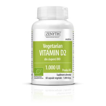 Vitamina D2 vegana - Vegetarian VITAMIN D2 – 1000UI - 60cps - Zenyth