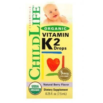 Vitamina K2 (copii) 15 mcg - 7,5 ml - Child Life - Secom