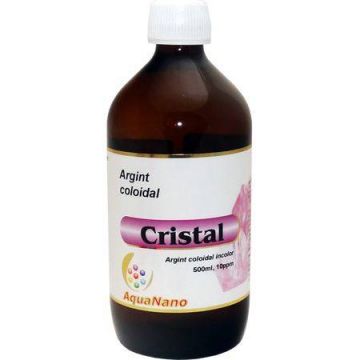 ARGINT COLOIDAL CRISTAL (incolor) AQUANANO 10ppm 500ml, AQUANANO