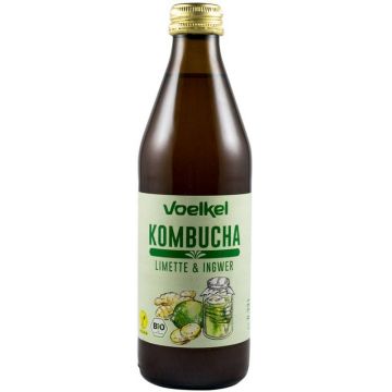 Bautura Kombucha cu limete si ghimbir, eco-bio, 330ml - Voelkel