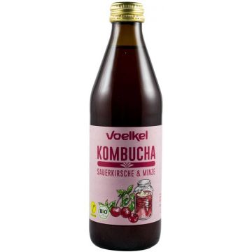 Bautura Kombucha cu visine si menta, eco-bio, 330ml - Voelkel