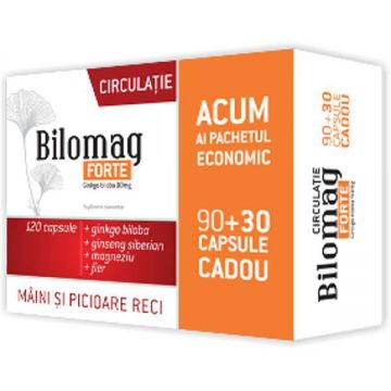 BILOMAG FORTE CIRCULATIE 90 + 30cps GRATIS, Zdrovit