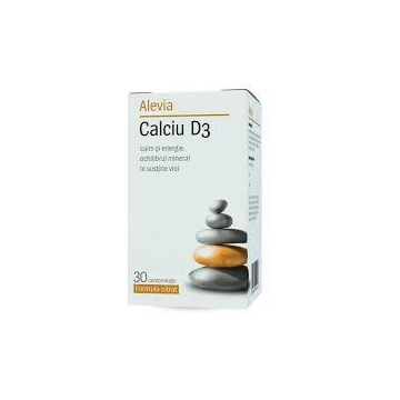 Calciu D3 formula citrat 30cpr, Alevia