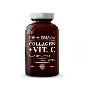 Colagen si Vitamina C, 200 tablete - Diet Food