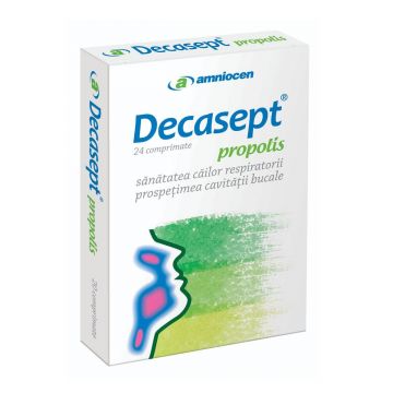 Decasept cu propolis 24 comprimate - Aminocen