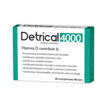 Detrical vitamina D 4000ui, 60cpr, Zdrovit