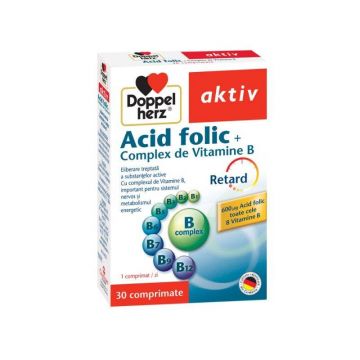 DOPPEL AKTIV ACID FOLIC + COMPLEX DE VITAMINE B, 30cpr, Doppelherz