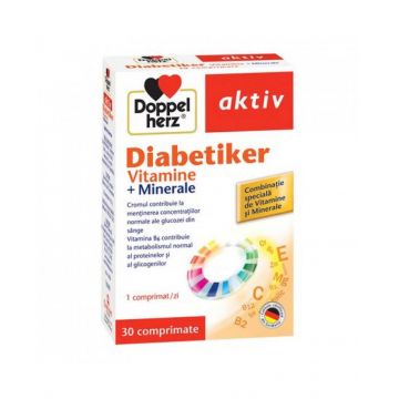 DOPPEL AKTIV DIABETIKER VITAMINE + MINERALE 30cpr, Doppelherz