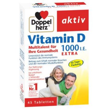 DOPPEL AKTIV VITAMINA D 1000UI 45tb, DOPPELHERZ