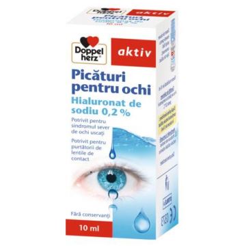 Doppelherz aktiv Picaturi pentru Ochi Augen Tropfen 0.2% Hialuronat de sodium 10ml, Doppelherz