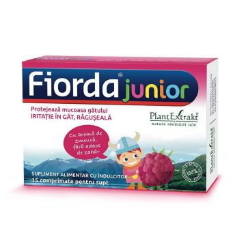 Fiorda junior cu zmeura 15cpr supt, Plantextrakt