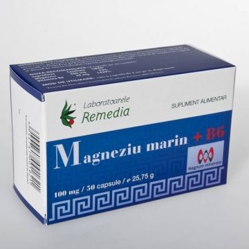 MAGNEZIU MARIN 100mg + B6 50cps, Remedia
