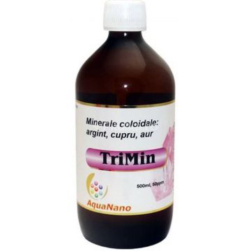 MINERAL AQUANANO TRIMIN argint, cupru, aur 50ppm 500ml, AQUANANO