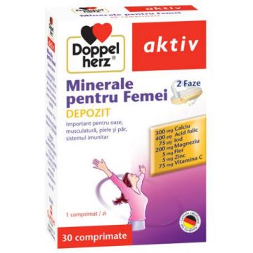 MINERALE PENTRU FEMEI DEPOZIT DOPPEL AKTIV 30cpr, Doppelherz