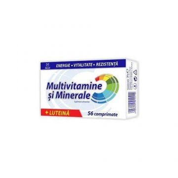 MULTIVITAMINE + MINERALE + LUTEINA 56cpr, Zdrovit