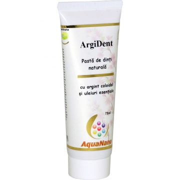 Pasta de dinti Argident cu argint coloidal si uleiuri esentiale 75ml, AQUANANO