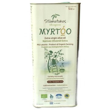 Ulei de masline extravirgin, Myrtoo, eco-bio, 5litri - Stamatakos