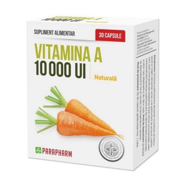 Vitamina A 10000UI, 30 capsule, Parapharm