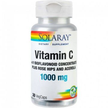 Vitamina C cu bioflavonoide 1000mg, 30 capsule, Solaray - Secom