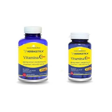 VITAMINA C FORTE 400mg, NATURALA, capsule, HERBAGETICA 120 capsule