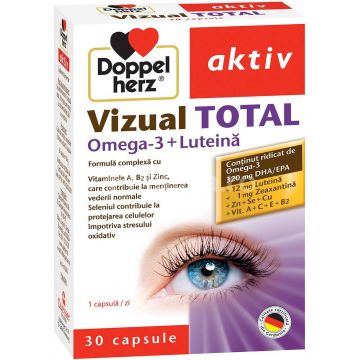 VIZUAL TOTAL OMEGA 3 + LUTEINA DOPPEL AKTIV 30cps, DOPPELHERZ