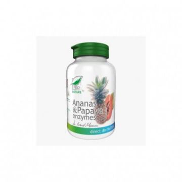 Ananas si papaya enzymes, 60cpr - MEDICA