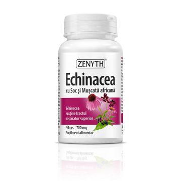 Echinacea cu Soc si Muscata africana 700mg 30 cps - Zenyth