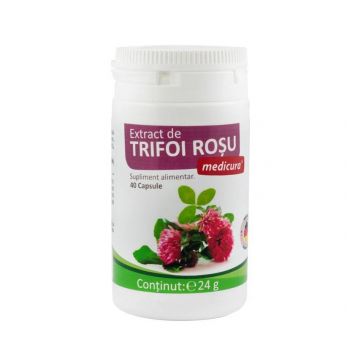 Extract de trifoi rosu, 40 capsule Medicura