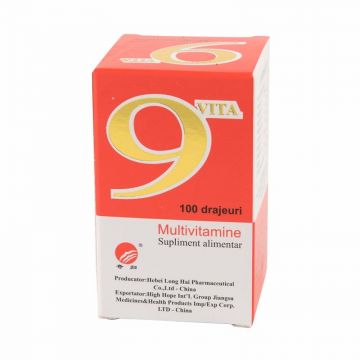 Multivitamine 9Vita, 100drajeuri - YONG KANG Multivitamine 9Vita, 100drajeuri - YONG KANG