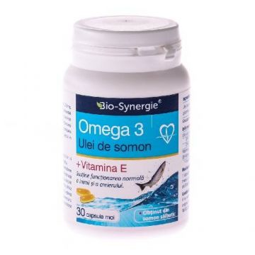 Omega 3 Ulei de somon + Vitamina E, 30 cps - Bio Synergie