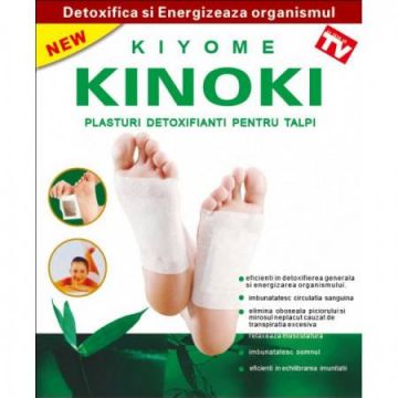 Plasturi detoxifianti pentru talpi, KINOKI, 10buc - Naturalia Diet
