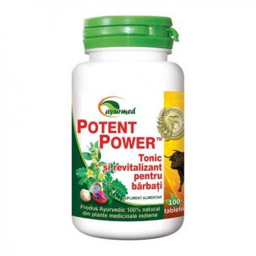 Potent power, tablete pentru potenta masculina - Ayurmed 100 tablete