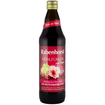 „Stare de bine” Suc din fructe cu flori de hibiscus si fier, 0.75L RABENHORST