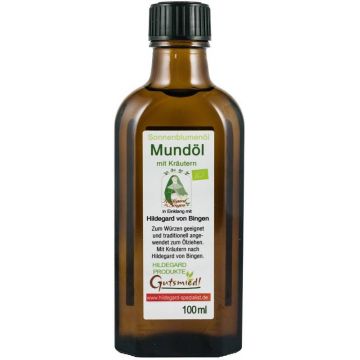Ulei pentru igienizarea gurii, mix din ulei de floarea soarelui cu plante medicinale eco-bio, 100 ml Hildegard von Bingen
