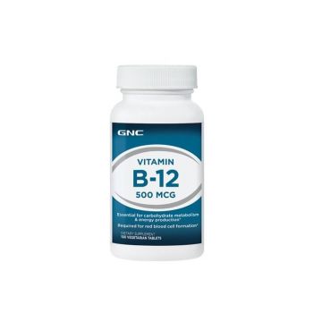 Vitamina B-12, 500 Mcg, 100 Tablete - GNC