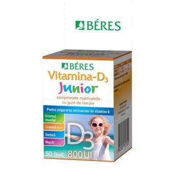 Vitamina D3 Junior, 800ui, 50cpr - Beres