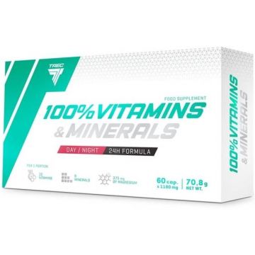 Vitamine si Minerale 100%, 60 capsule, Trec