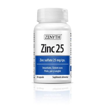 Zinc 25mg, 30 capsule - Zenyth